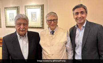 Bill Gates Meets Wipro's Rishad Premji And His Father Azim Premji