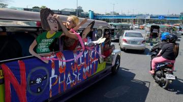 Drivers stage strike over plan vs aging Philippine jeepneys