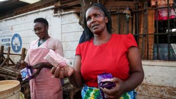 With stained pants, Kenyan senator fights menstruation taboo