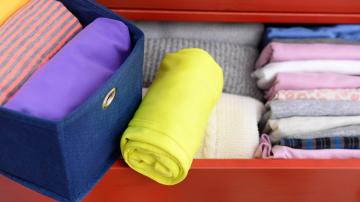 Roll, Don't 'File,' Clothes in Your Drawer