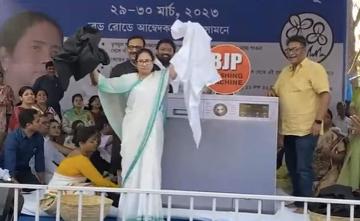 Mamata Banerjee's "Washing Machine Protest" Targeting BJP