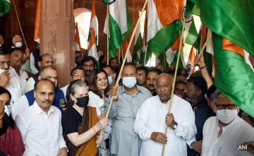 Opposition Boycotts Tea Hosted By Speaker, Holds Protest 'Tiranga' March