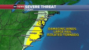23 million Americans face severe weather threat on East Coast