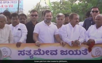 Rahul Gandhi Holds Massive Road Show In Election-Bound Karnataka