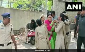 Video: Telangana Politician YS Sharmila Slaps Cops At Paper Leak Protest