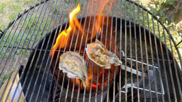 Charbroil Buttery, Garlicky Oysters Over Your Charcoal Chimney