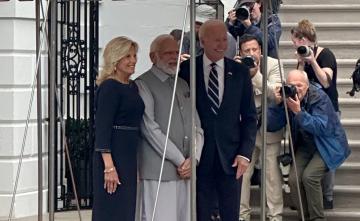 US President, First Lady Jill Biden Received PM Modi At White House