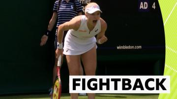 Wimbledon 2023: GB's Harriet Dart breaks Diane Parry after 24-shot rally