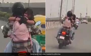 Video Shows Couple Romancing On Speeding Bike, Delhi Traffic Police Reacts