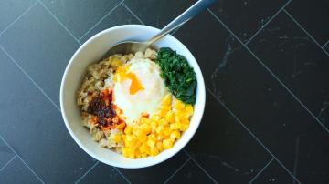 Poach Your Eggs Directly in a Pot of Oatmeal