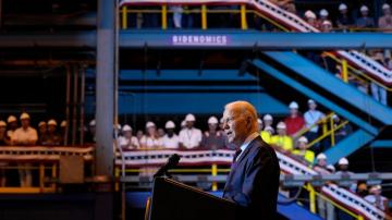 President Biden visits Philly shipyard as he courts organized labor and pushes green jobs