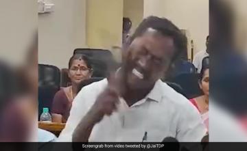 Andhra Councillor Slaps Himself With Slipper At Meeting, Explains Why