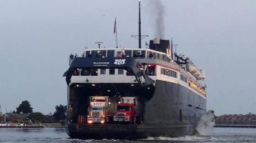 SS Badger, ferry that carries traffic across Lake Michigan, out for season after ramp system damaged