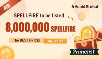 Spellfire to Huobi Primelist on January 27th