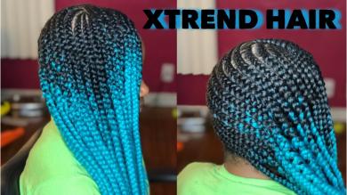 Lemonade Braids on 4C Hair Using Only Edge Control | Xtrend Hair