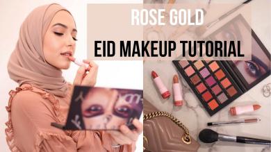 ROSE GOLD EID MAKEUP TUTORIAL | With Love, Leena