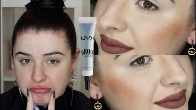 NYX Glitter Primer STOPS Smile Lines and Eye Creasing! Viral Makeup Hack