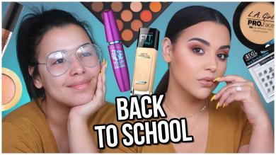 BACK TO SCHOOL Makeup Tutorial using DRUGSTORE PRODUCTS! Quick Easy 2018! | MakeupByAmarie