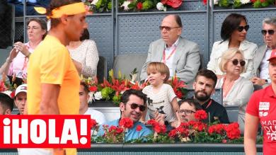 GERARD PIQU y su hijo Sasha en el Mutua Madrid Open