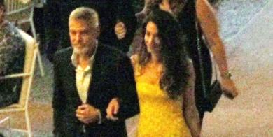 Amal Clooney Channeled Belle in a Yellow Gown for Her Fancy Dinner Date With George Clooney