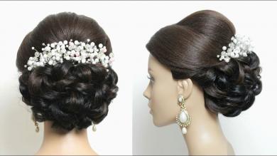 Bridal Hairstyle Tutorial. Party Updo For Long Hair