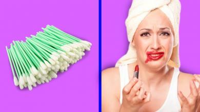 Lipstick Horrible Simple Ideal with Cotton Swab! DIY Makeup Hacks and More Tricks in life
