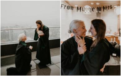 Couple Has Adorable Harry Potter-Themed Proposal and J.K. Rowling Totally Approves