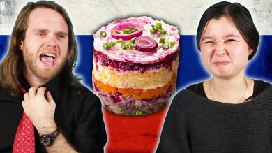 Americans Try Russian Holiday Food