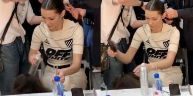 Bella Hadid Doubled as a Hairstylist Backstage at New York Fashion Week