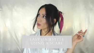 Easy Hairstyle Tutorial Using a Scarf