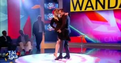 Wanda Nara se animó a bailar un tango en la televisión italiana