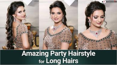 Party Hairstyle Tutorial | Wavy Hair Tutorial | Long Hair Hairstyle | Krushhh By Konica