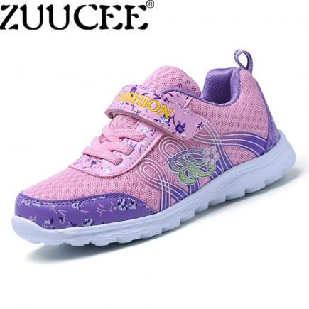 Zuucee Gadis Musim Semi Bersih Kain Sepatu Putri Sepatu Kasual Anak Olahraga Sepatu (Ungu)-Internasional