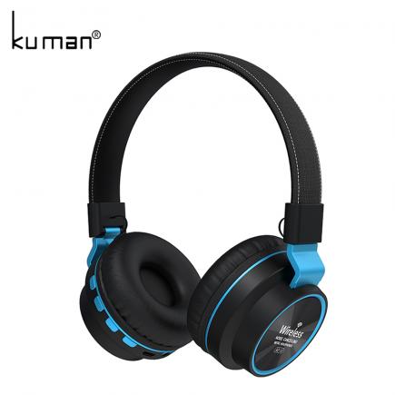 Kuman Esportes Fones de Ouvido Estéreo de ALTA FIDELIDADE Fones de Ouvido Sem Fio Bluetooth Fone de Ouvido com 3.5mm de Linha de Conversão Para Telefone PC Gaming YL-HH6