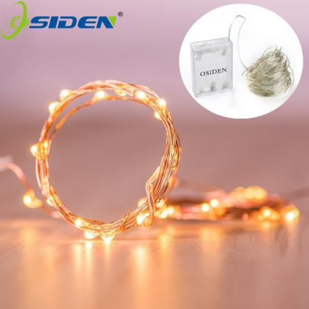 OSIDEN 2 m 5 m 3XAA 10 m 100 Led Fio de Cobre de Cordas Bateria Operado Decoração Natal Festa de Casamento LED luzes de Fadas String
