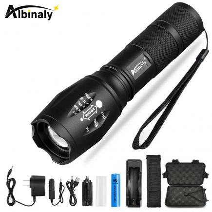 Ultra Bright LED Lanterna CREE XP-L V6 XML-T6/L2 5 Modos de 8000 Lumens Zoomable LED Tocha com 18650 Bateria + carregador + dom Gratuito