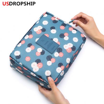 USDROPSHIP Hot viagem cosmetic bag Multifuncional mulheres produtos de higiene pessoal organizador de armazenamento sacos de maquiagem à prova d' água do sexo feminino compõem Casos