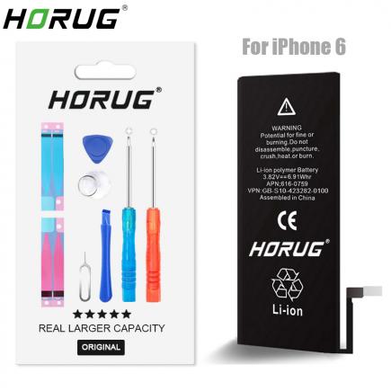 2018 NOVA HORUG 100% Capacidade Original Da Bateria Do Telefone Móvel Para o iphone 6 Da Bateria Original Substituição Adesivo 6G Baterias de Telefone