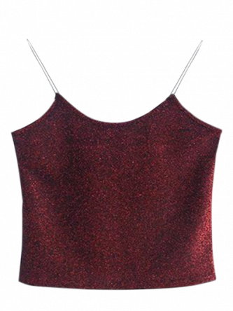 Glitter Cropped Cami Top