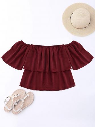 Off Shoulder Ruffle Top