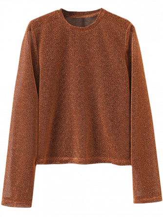 Jewel Neck Long Sleeve Tee