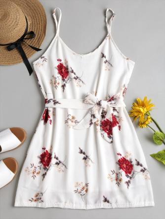 Floral Print Cami Mini Sun Dress