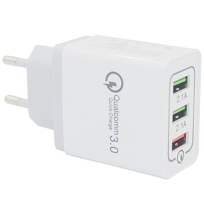 Minismile Qualcomm Quick Charge 3.0 3-Port Power Adapter Wall Fast Charger