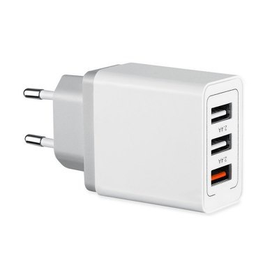 Minismile QC3.0 Quick Charge 3-Port USB Power Adapter Wall Fast Travel Charger