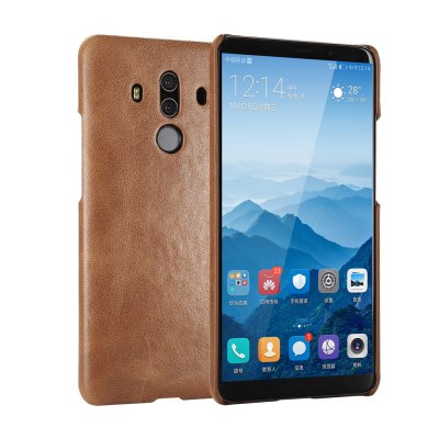 Wkae Retro Real Genuine Leather Back Cover Case for Huawei Mate 10 Pro