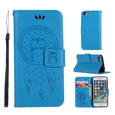 Owl Campanula Fashion Wallet Cover For iPhone 6/6S Plus Phone Bag With Stand PU Extravagant Retro Flip Leather Case
