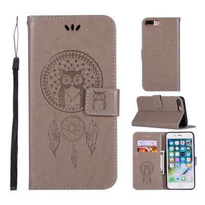 Owl Campanula Fashion Wallet Cover For iPhone 7 Plus Phone Bag With Stand PU Extravagant Retro Flip Leather Case