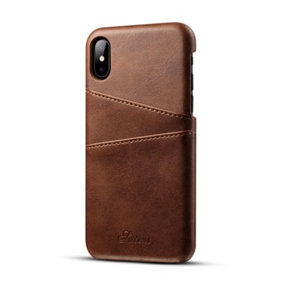 Suten for iPhone X Case Luxury Brand Leather With Card Cases Mobile Phone Shell Coque