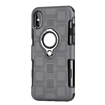 Cover Case for iPhone X Ring Dual Heavy Duty PC TPU Resistent