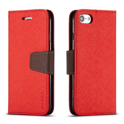 Cover Case For iPhone 7 Multifunktional Canvas Design Flip PU Leather Wallet Case